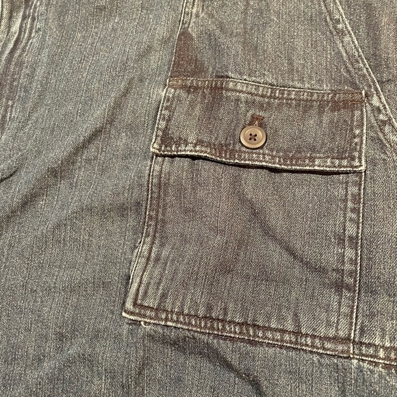 Big Men’s Denim 52 Cargo Shorts Outdoor Life Blue Denim Pockets - Picture 2 of 4